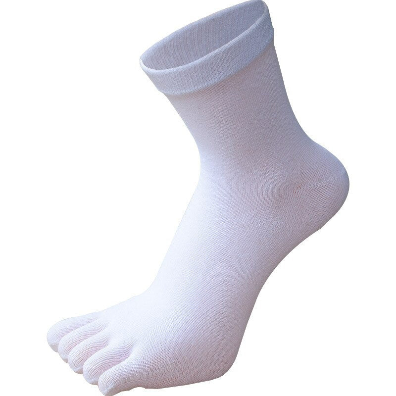 [1 Pair Breathable Sweat Socks] 1/5 Pair Men's Breathable Sweat Socks Toe Socks, Novelty Socks, Sports Socks
