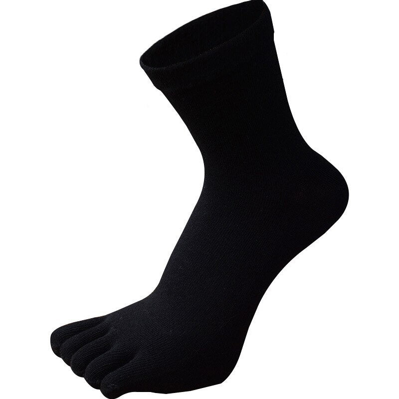 [1 Pair Breathable Sweat Socks] 1/5 Pair Men's Breathable Sweat Socks Toe Socks, Novelty Socks, Sports Socks