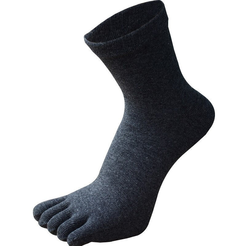 [1 Pair Breathable Sweat Socks] 1/5 Pair Men's Breathable Sweat Socks Toe Socks, Novelty Socks, Sports Socks