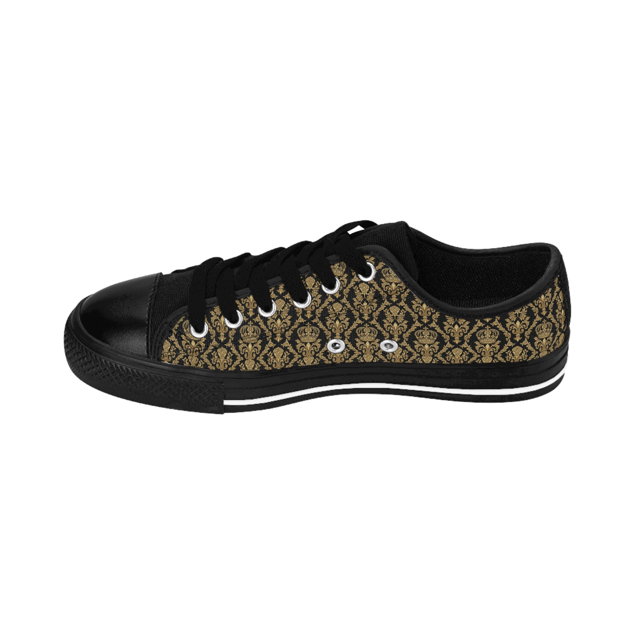 KoolKingKickz "Beige Damask" Low-Top Shoes