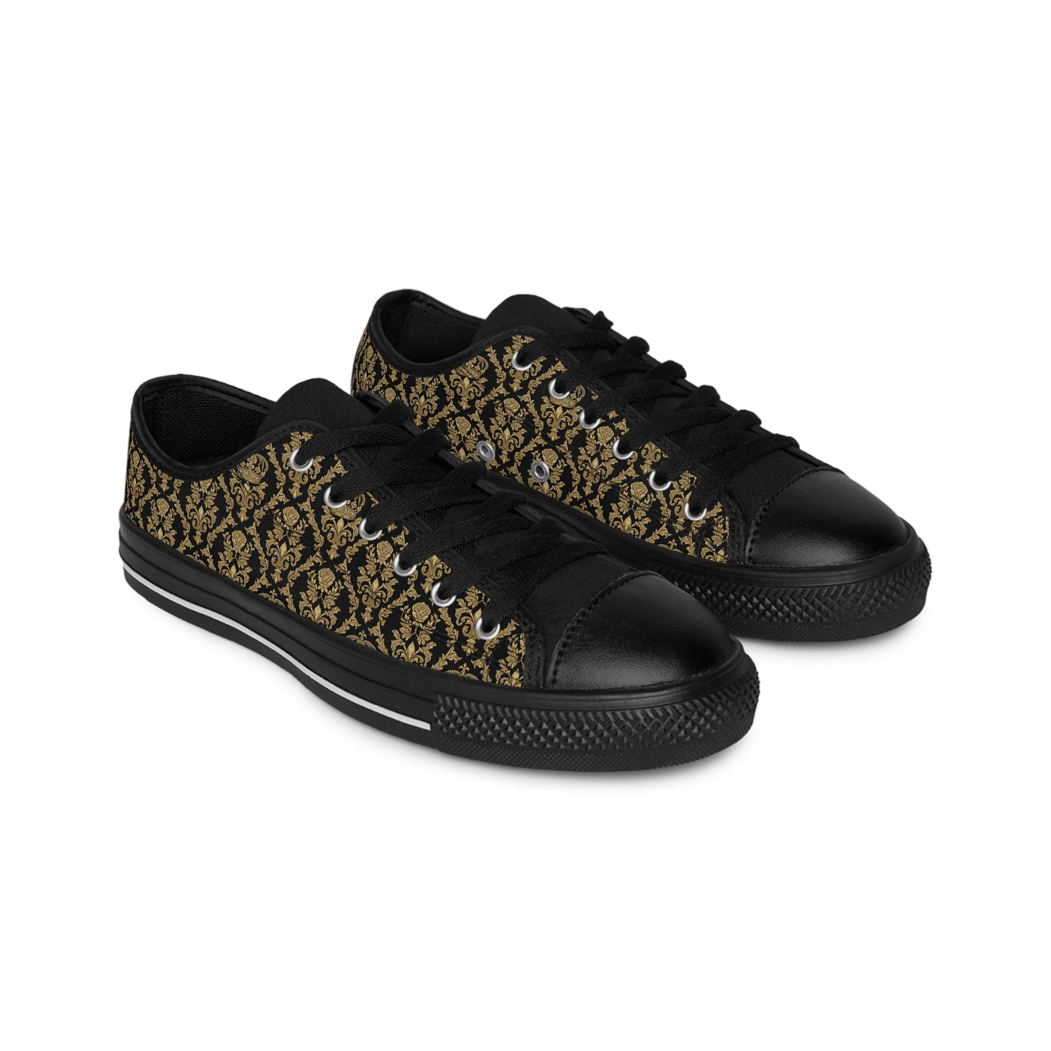 KoolKingKickz "Beige Damask" Low-Top Shoes