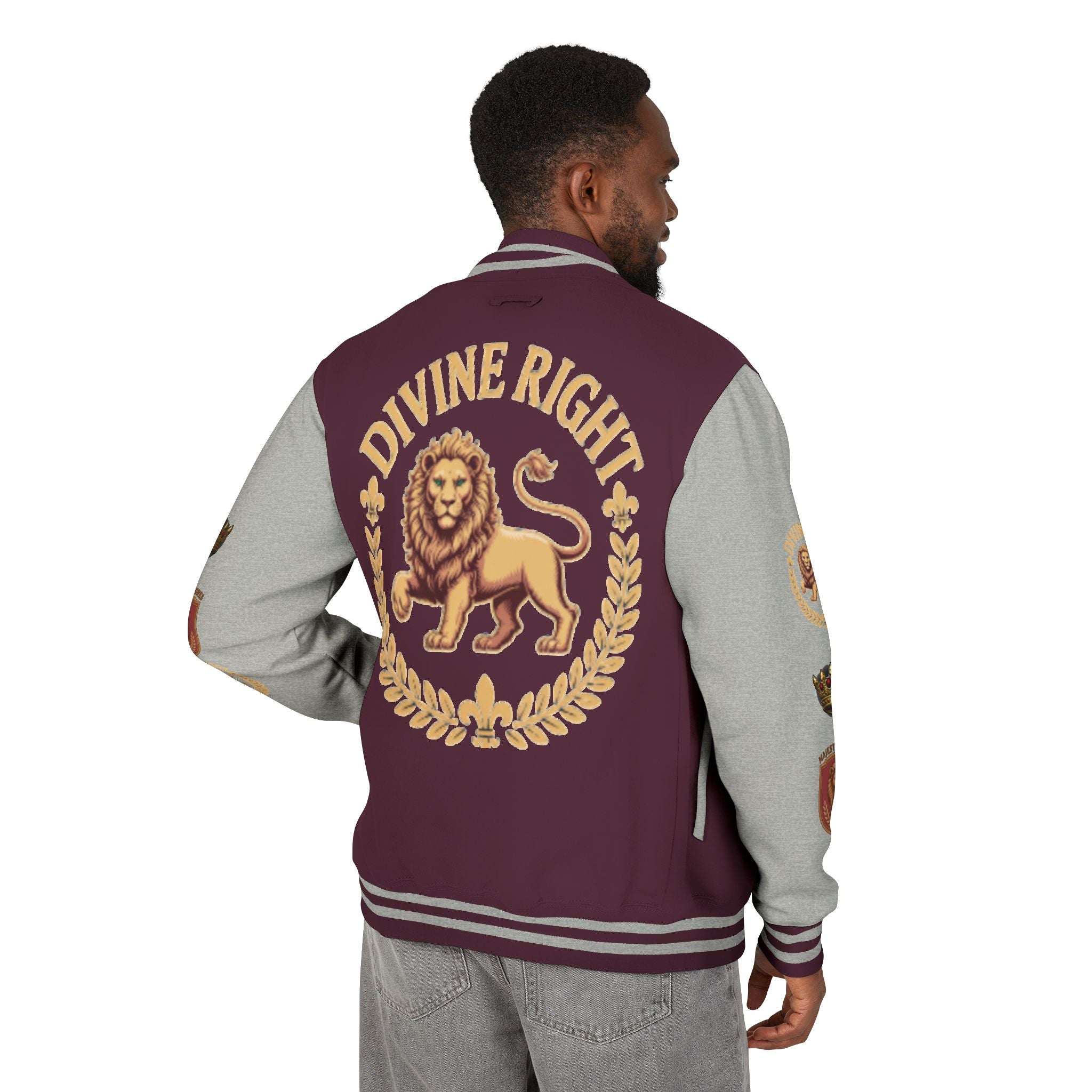 Authentic Royalty Men's "Crowned King" Letterman/Varsity Jacket