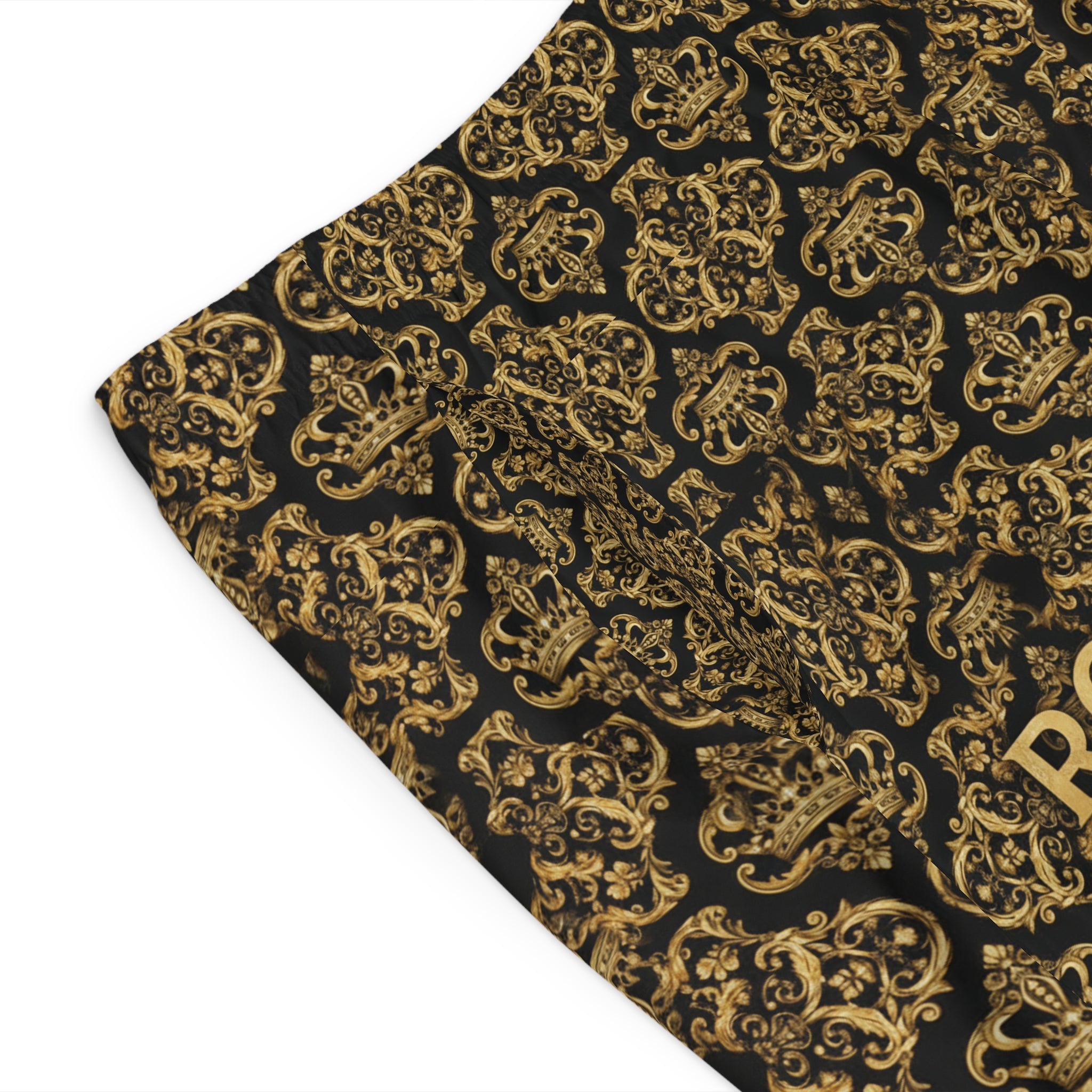 Gold Black Men's Board Shorts