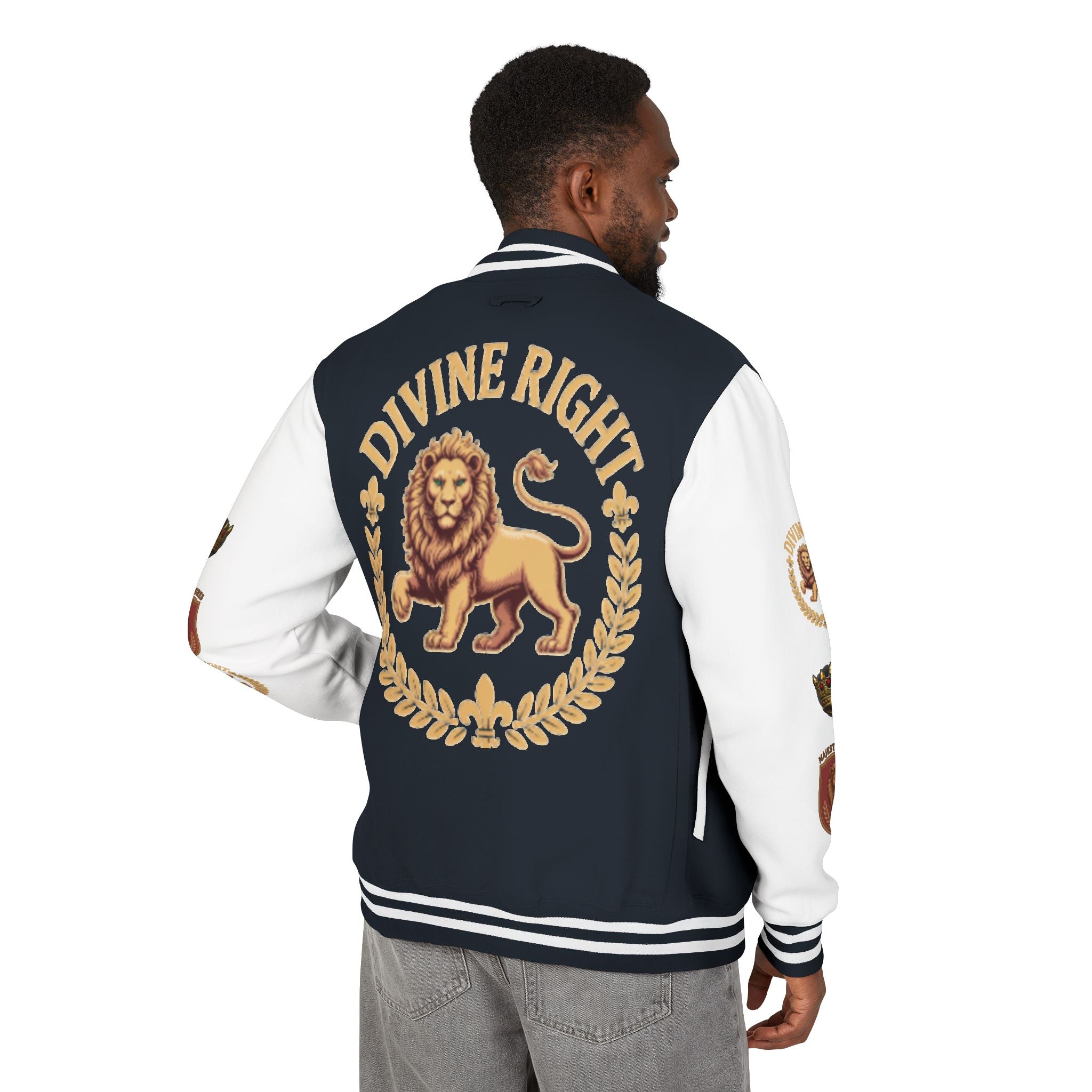 Authentic Royalty Men's "Crowned King" Letterman/Varsity Jacket