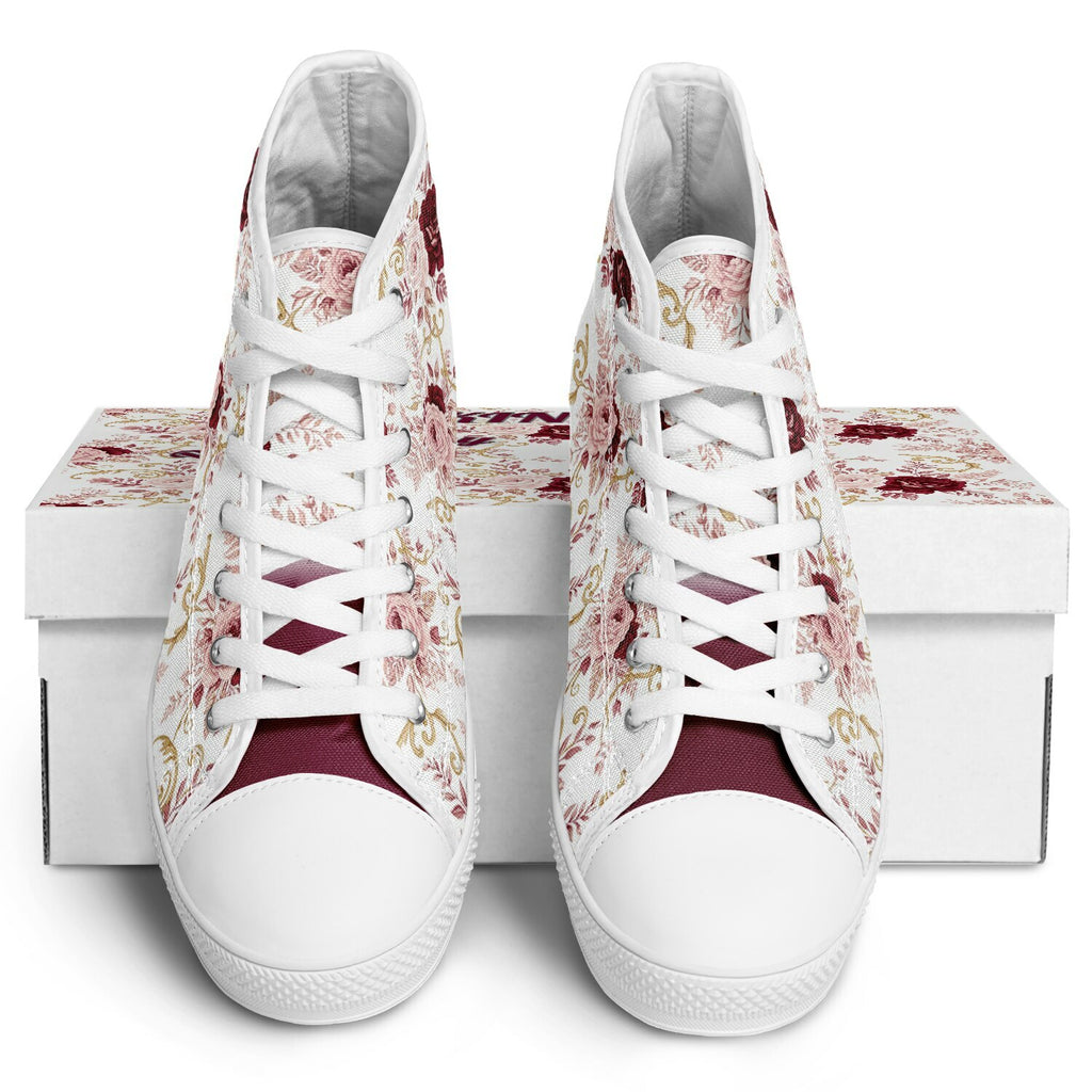 KoolKingKickz Women's "Plush Peony" High Top Shoes