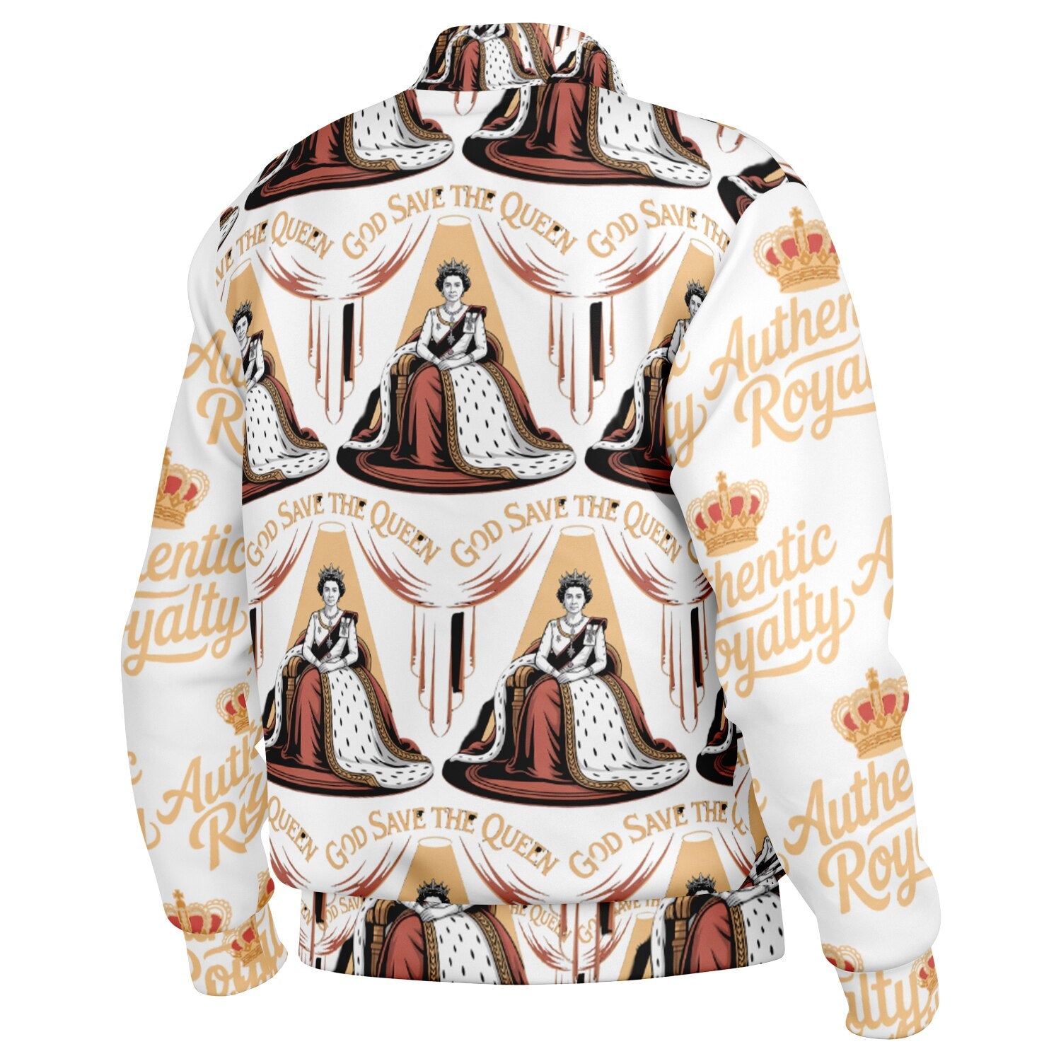 Authentic Royalty Women's "God Save The Queen" Heavyweight Baseball Jacket