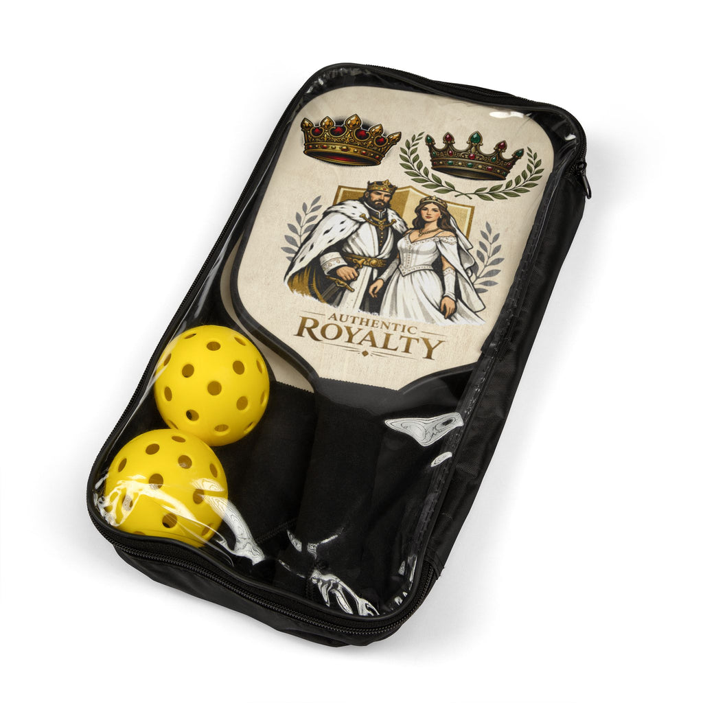 Authentic Royalty "King & Queen" Pickleball Paddle Set (2 Paddles + 2 Balls)