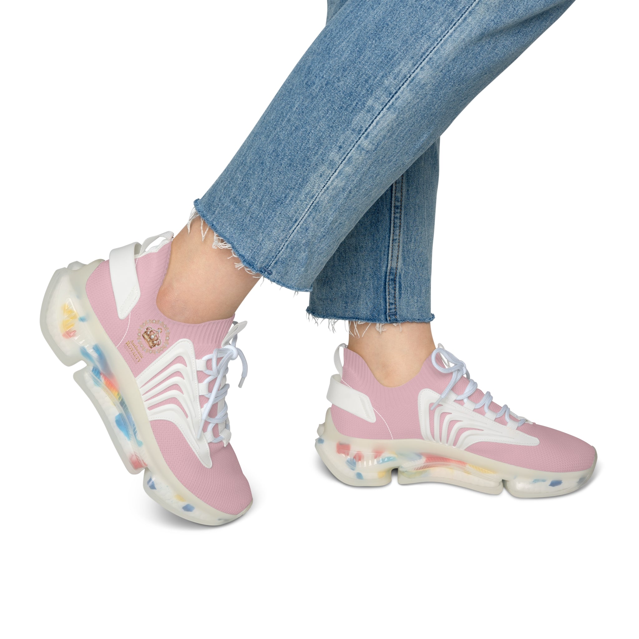 KoolKingKickz Women's "Plush Pink" Mesh Sneakers