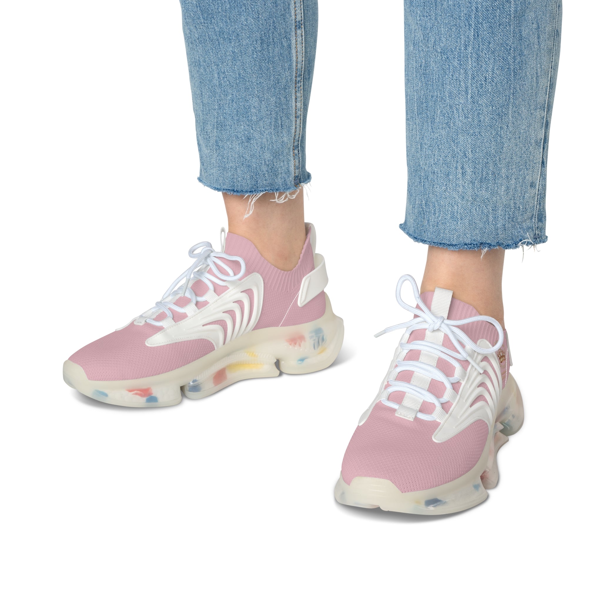 KoolKingKickz Women's "Plush Pink" Mesh Sneakers