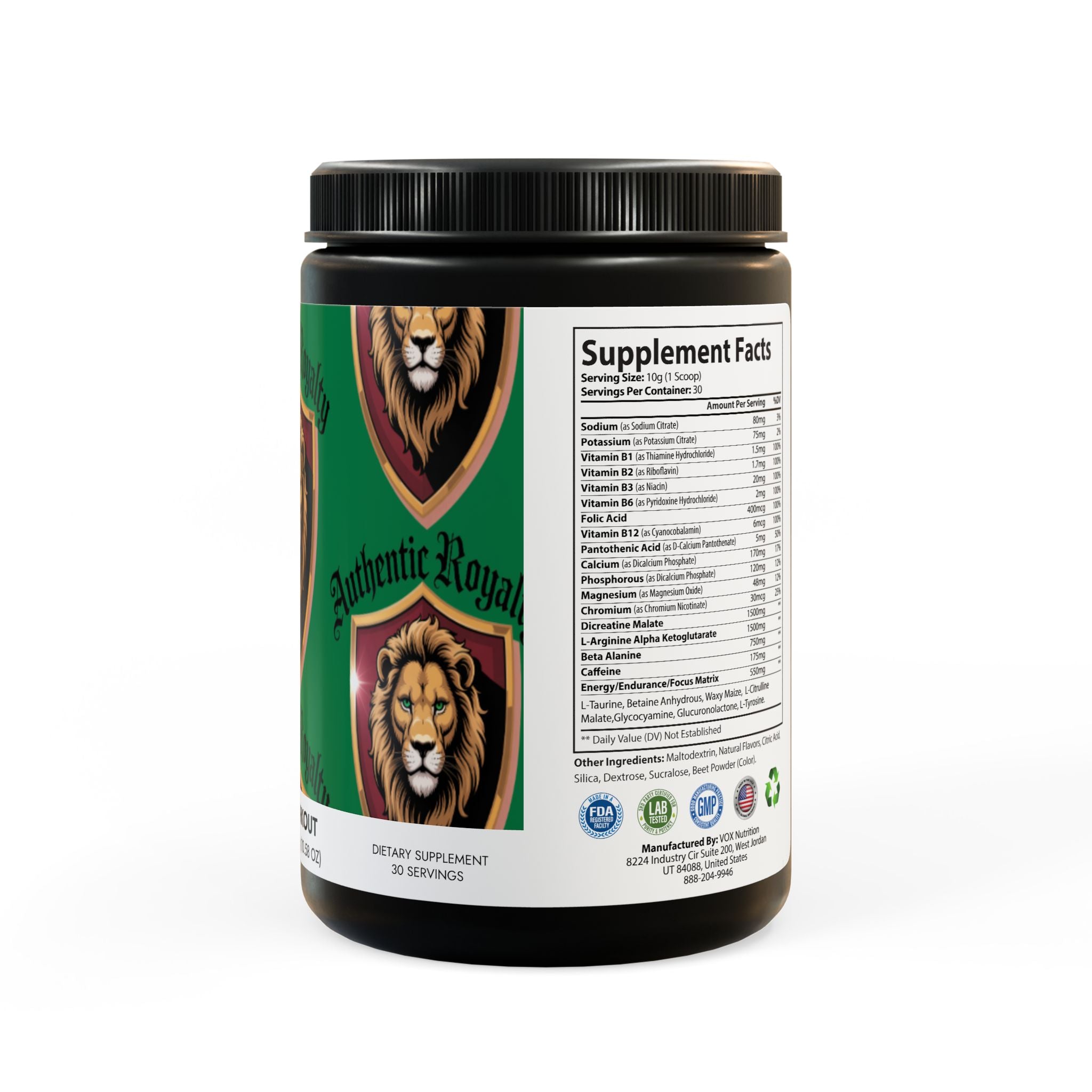 Authentic Royalty (Watermelon)  Pre-Workout Supplement (300g, 10.58oz)