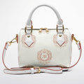 Rose Gold & Cream Faux Leather Crossbody Handbag