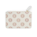 Mini Clutch Bag – Cream & Rose Gold Faux Leather