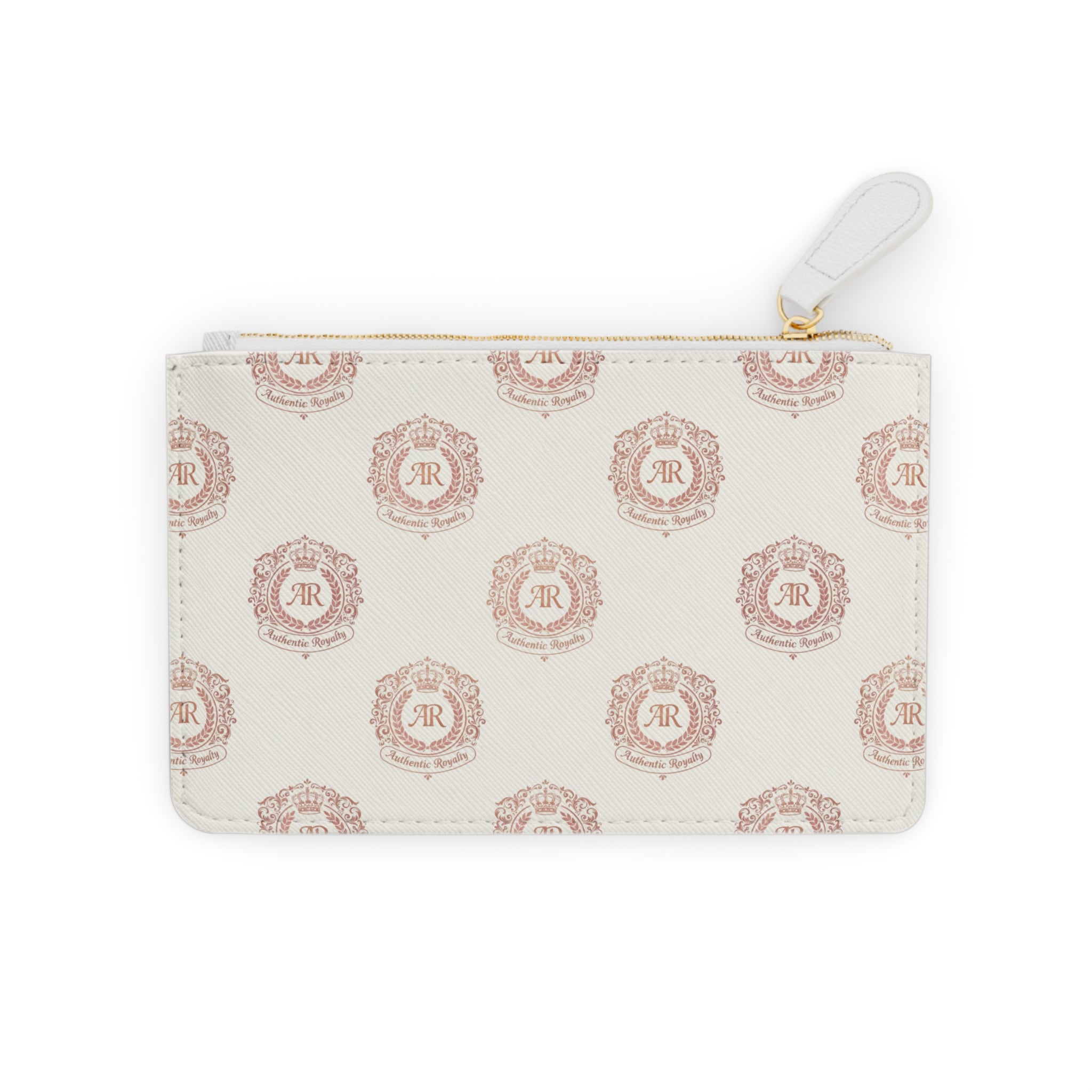 Mini Clutch Bag – Cream & Rose Gold Faux Leather