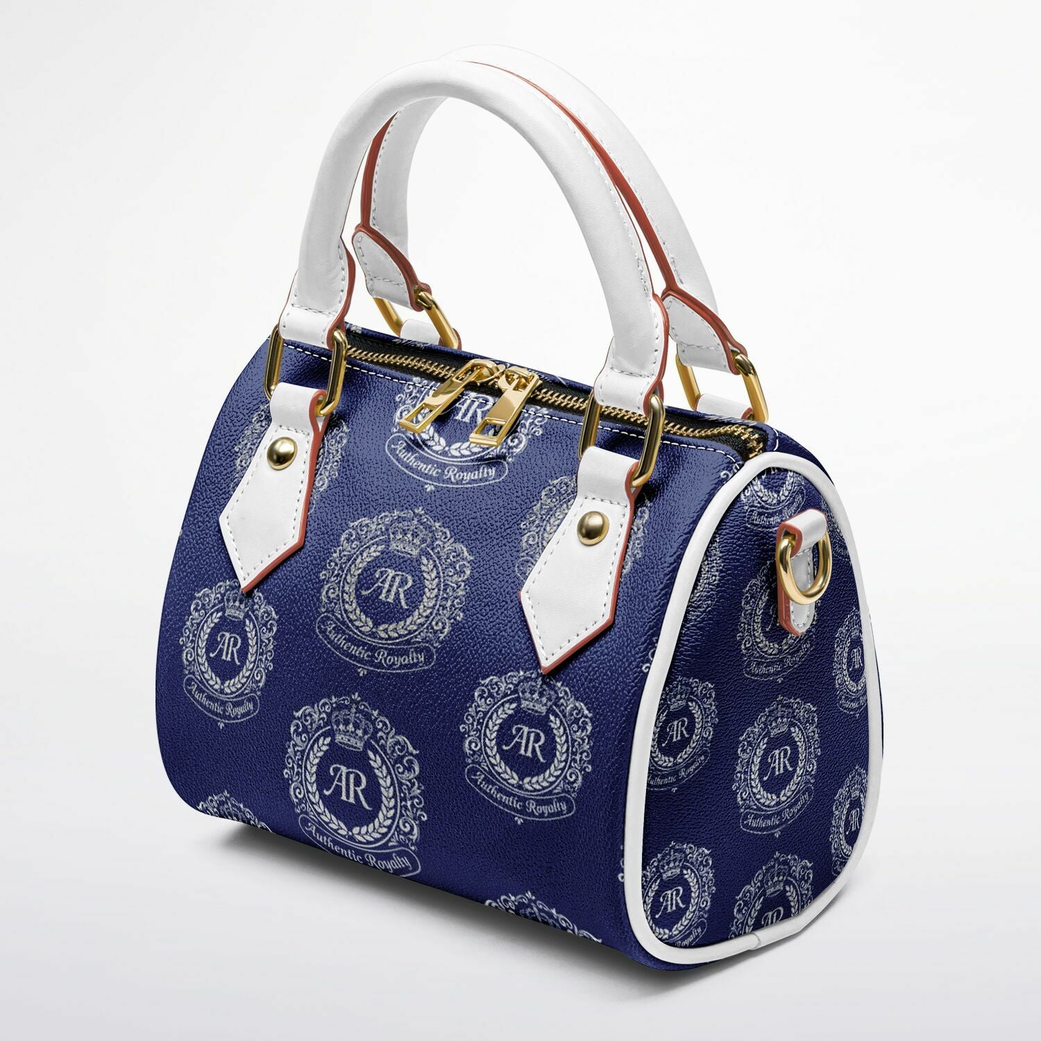 Silver & Royal Blue Crossbody Handbag