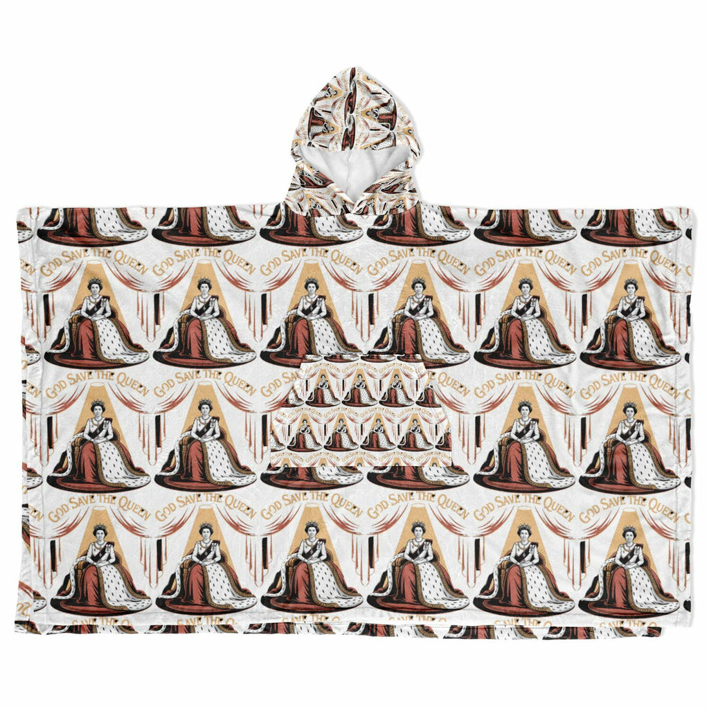 Authentic Royalty "God Save The Queen" Flannel Blanket Poncho