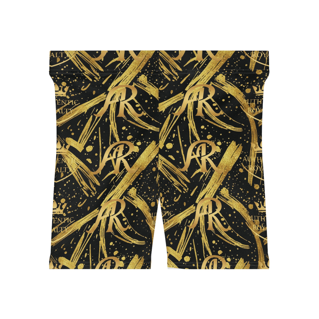Gold Brushstroke Monogram Biker Shorts