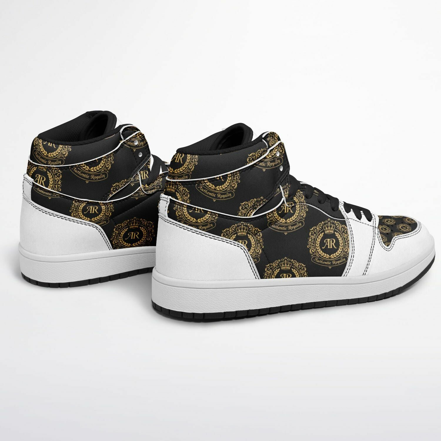 KoolKingKickz "Golden Crown" High-Top Sneakers