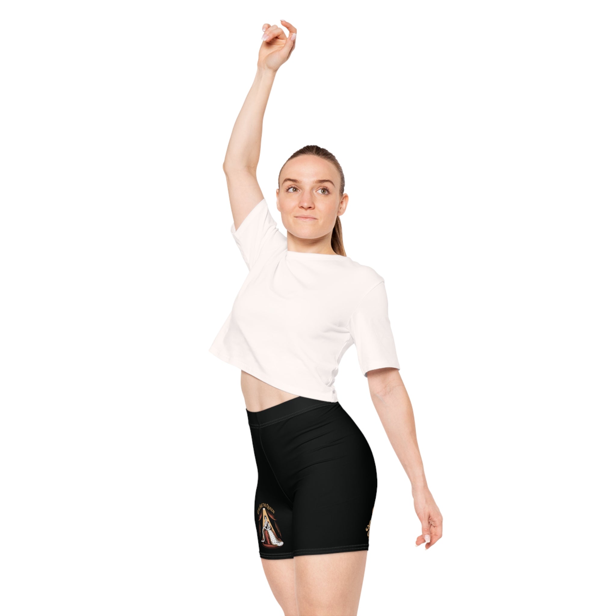 "God Save The Queen" Biker Shorts