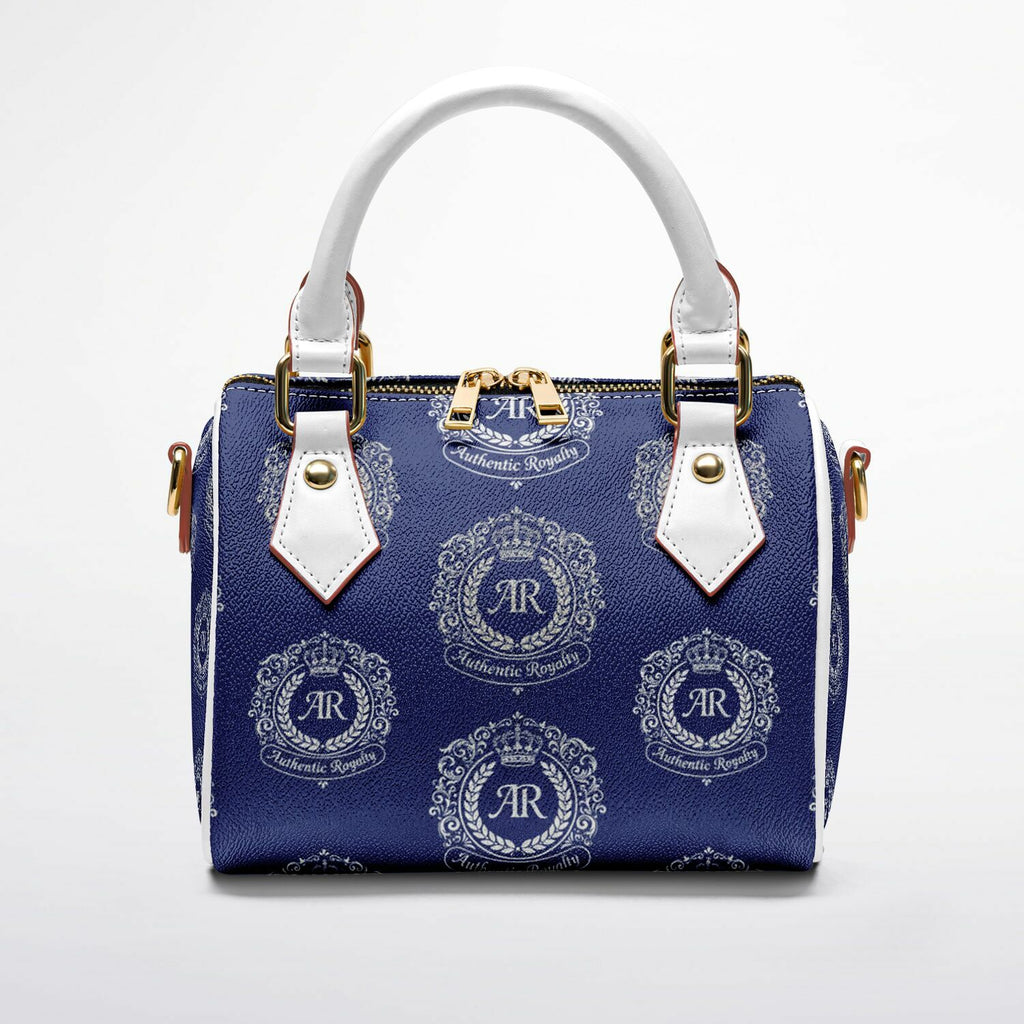 Silver & Royal Blue Crossbody Handbag