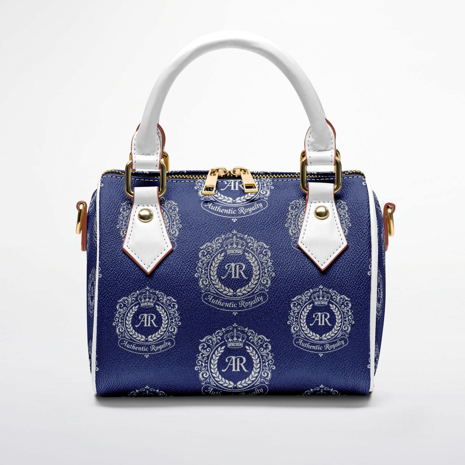 Silver & Royal Blue Crossbody Handbag