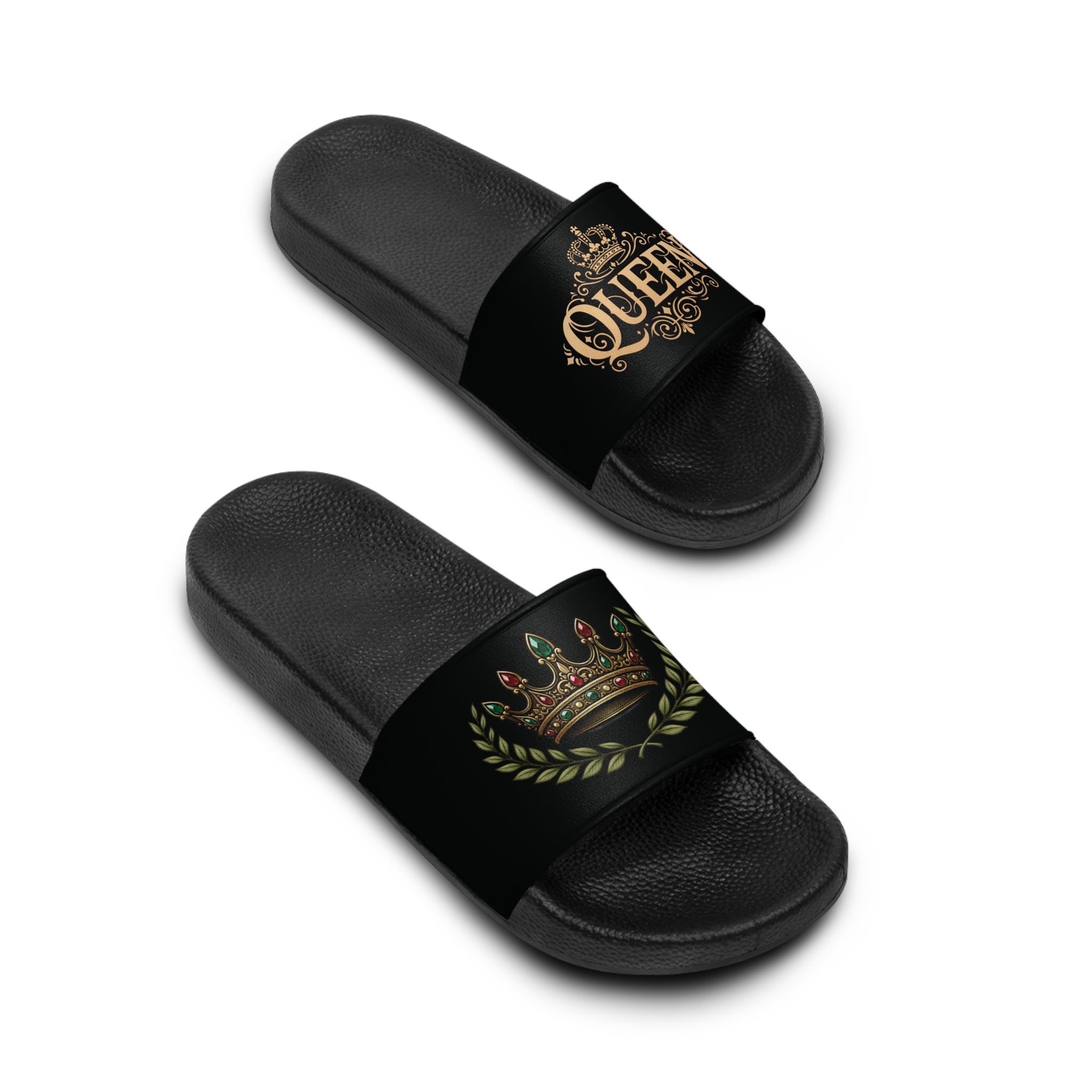 KoolKingKickz Women's "Queen Crown" Slide Sandals