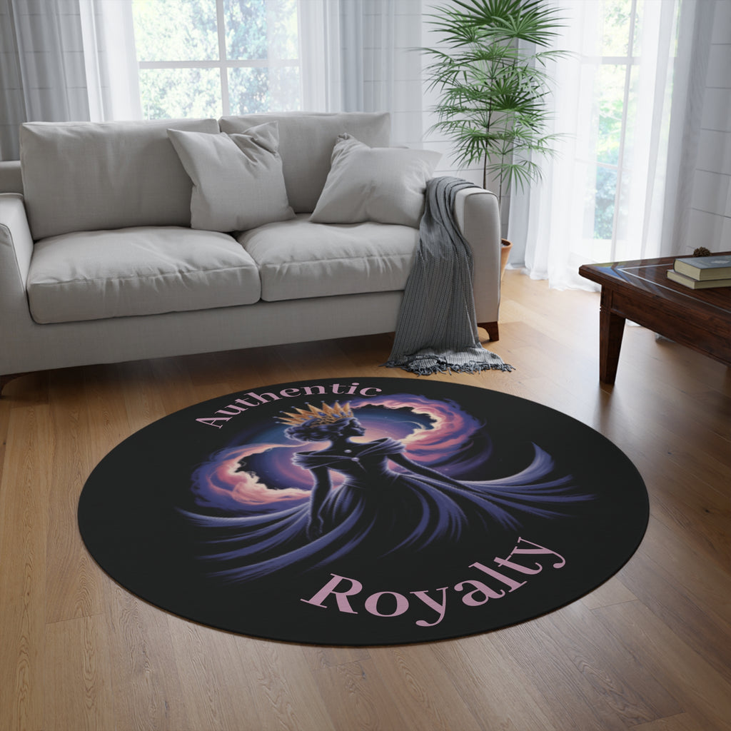 Authentic Royalty "Crowned Queen" Round Floor Rug