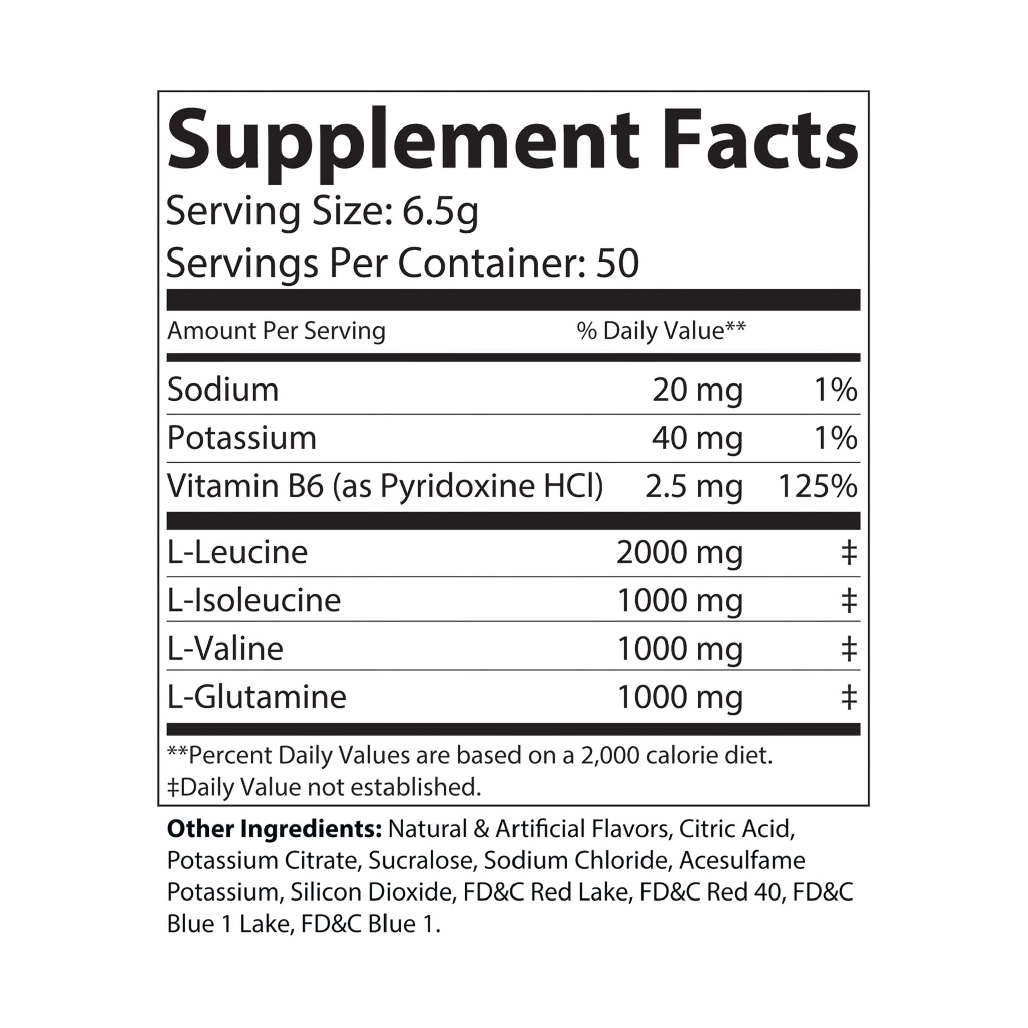Authentic Royalty (Grape) BCAA Supplement (325g, 11.46oz, 50 servings)