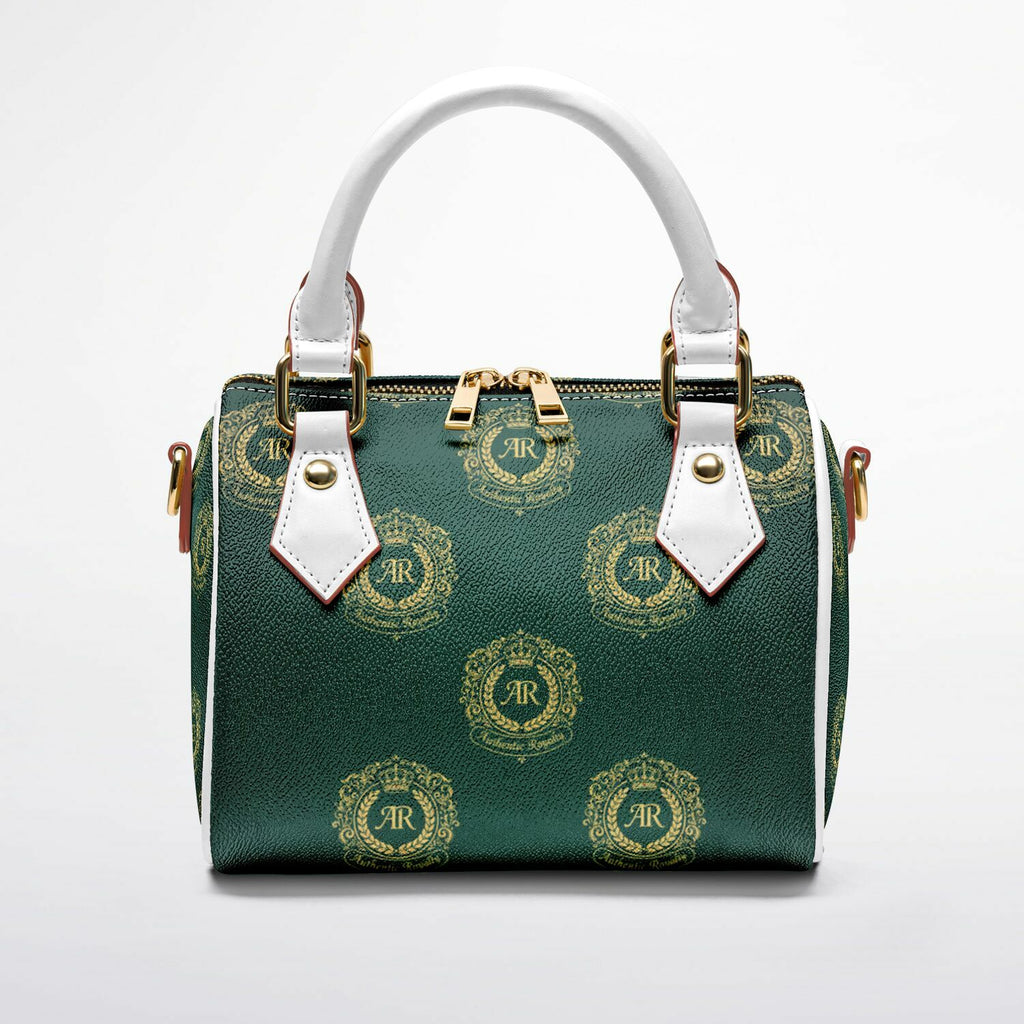 Gold & Emerald PU Leather Crossbody Handbag