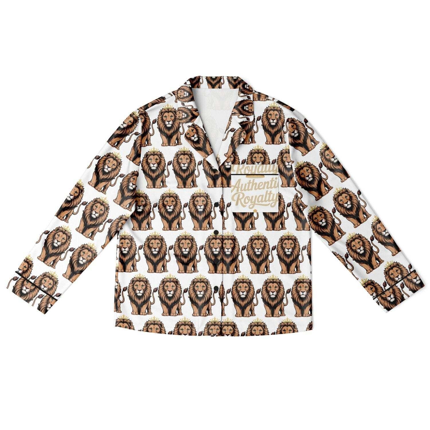 Authentic Royalty Women's "Queen Lion" Satin Pajamas