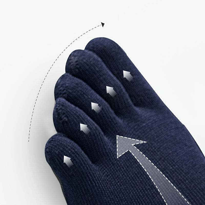 [1 Pair Breathable Sweat Socks] 1/5 Pair Men's Breathable Sweat Socks Toe Socks, Novelty Socks, Sports Socks