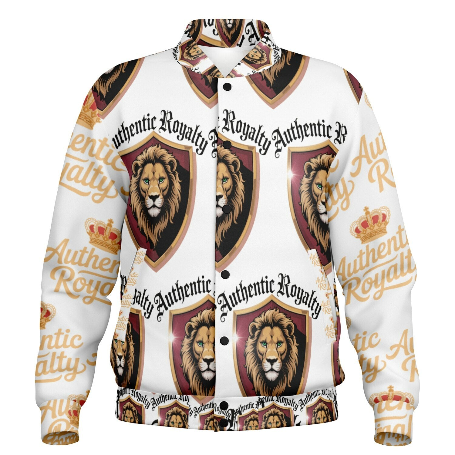 Authentic Royalty Men's "King Lion" Heavyweight Baseball Jacket