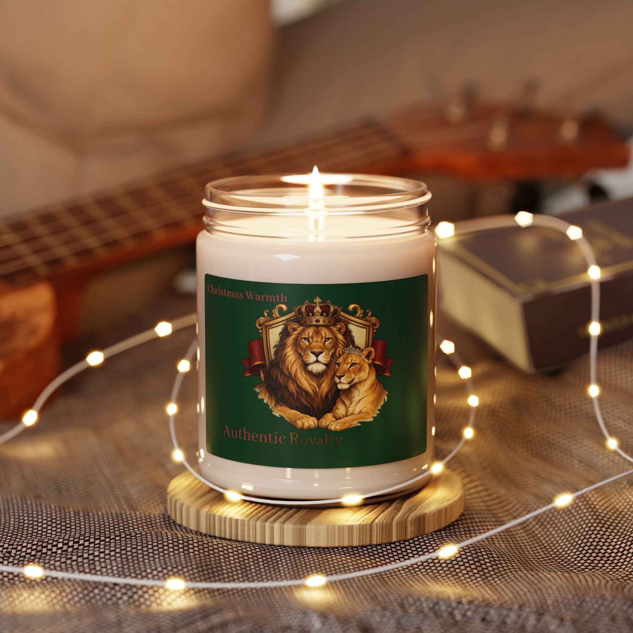 Authentic Royalty "King & Queen Lion" Crest Scented Soy Candles 9oz Jar