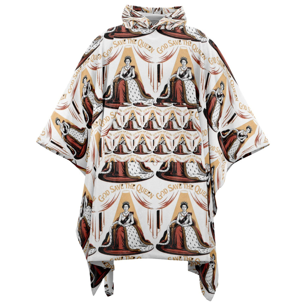 Authentic Royalty "God Save The Queen" Flannel Blanket Poncho