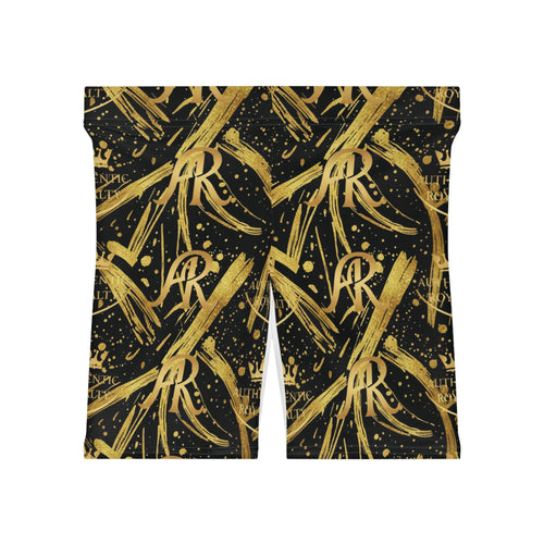 Gold Brushstroke Monogram Biker Shorts