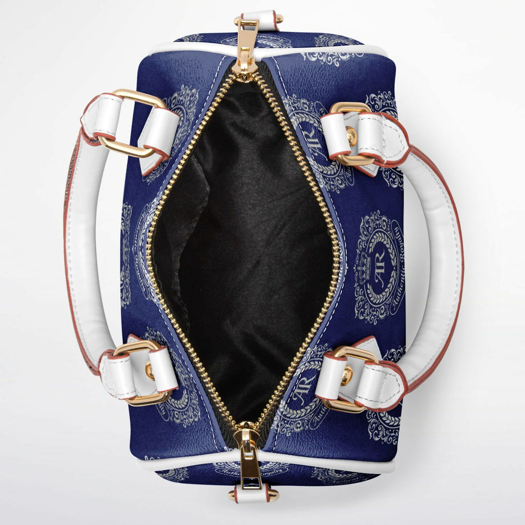 Silver & Royal Blue Crossbody Handbag