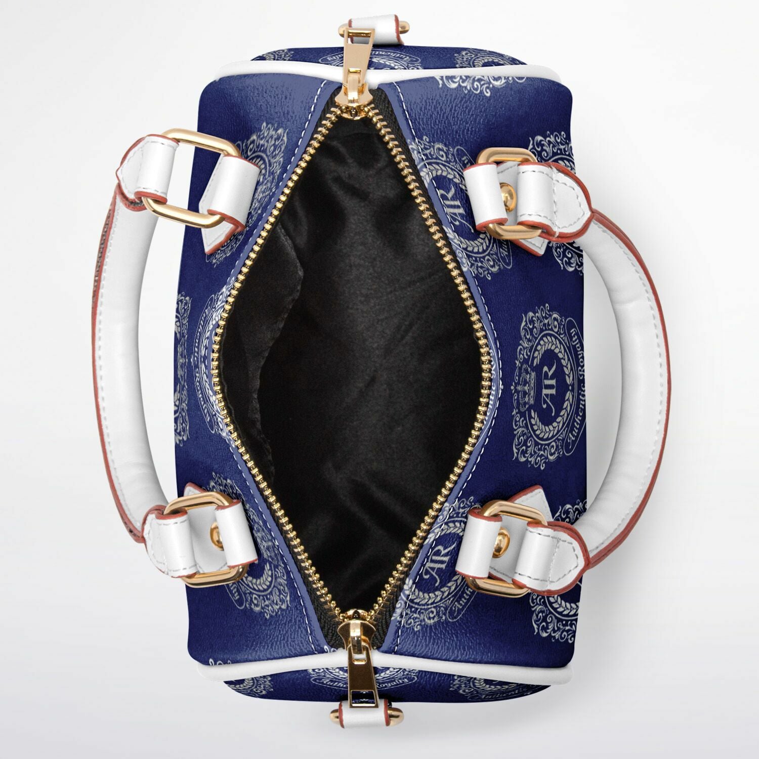 Silver & Royal Blue Crossbody Handbag