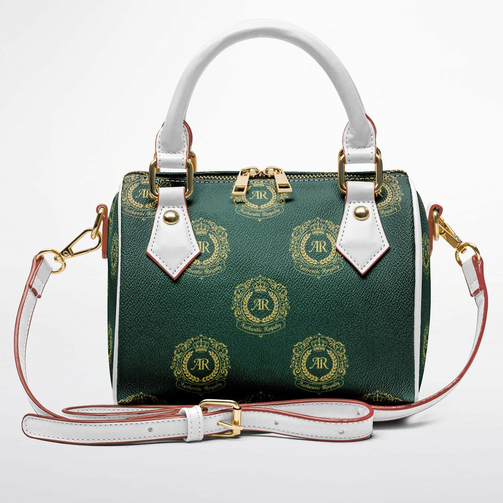 Gold & Emerald PU Leather Crossbody Handbag