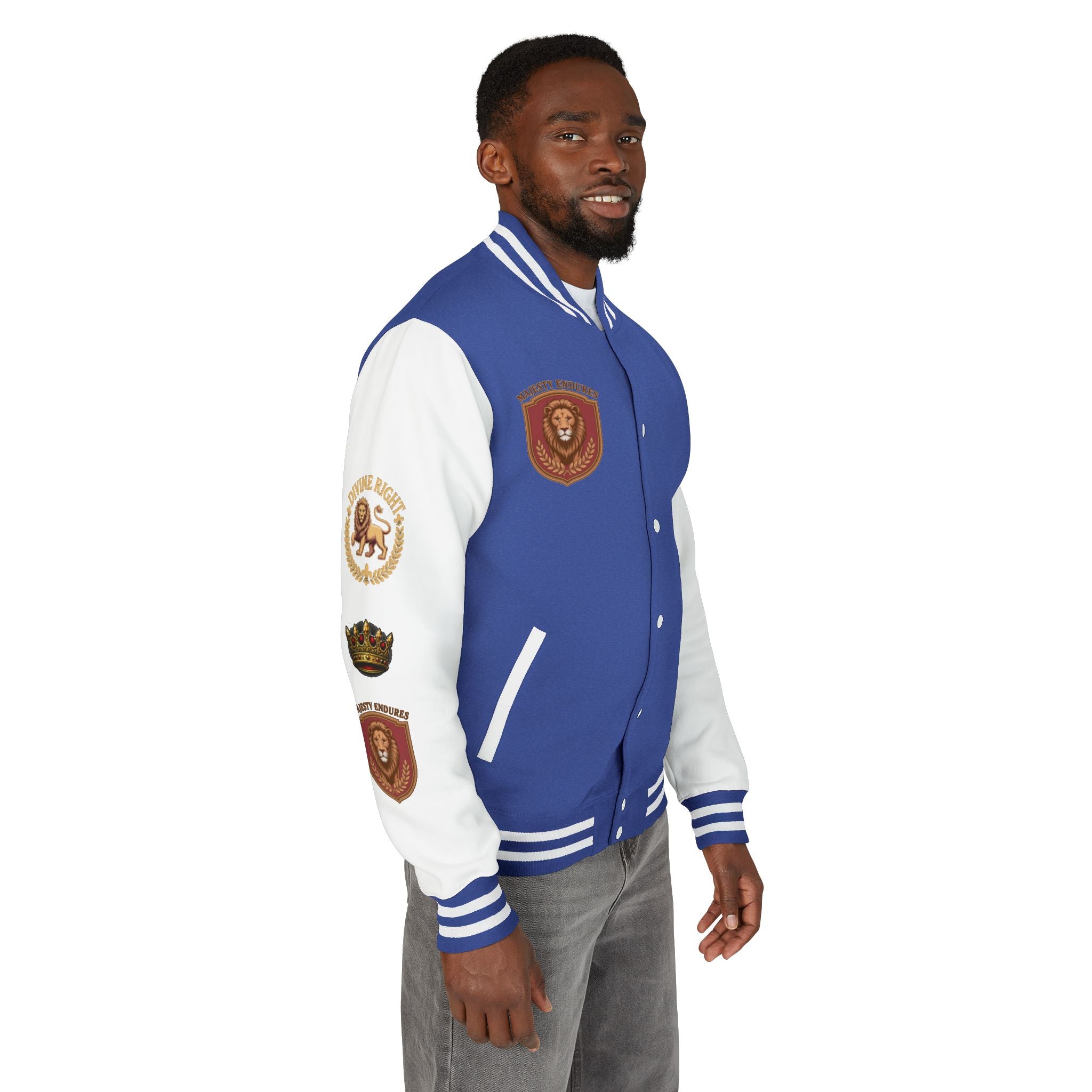 Authentic Royalty Men's "Crowned King" Letterman/Varsity Jacket