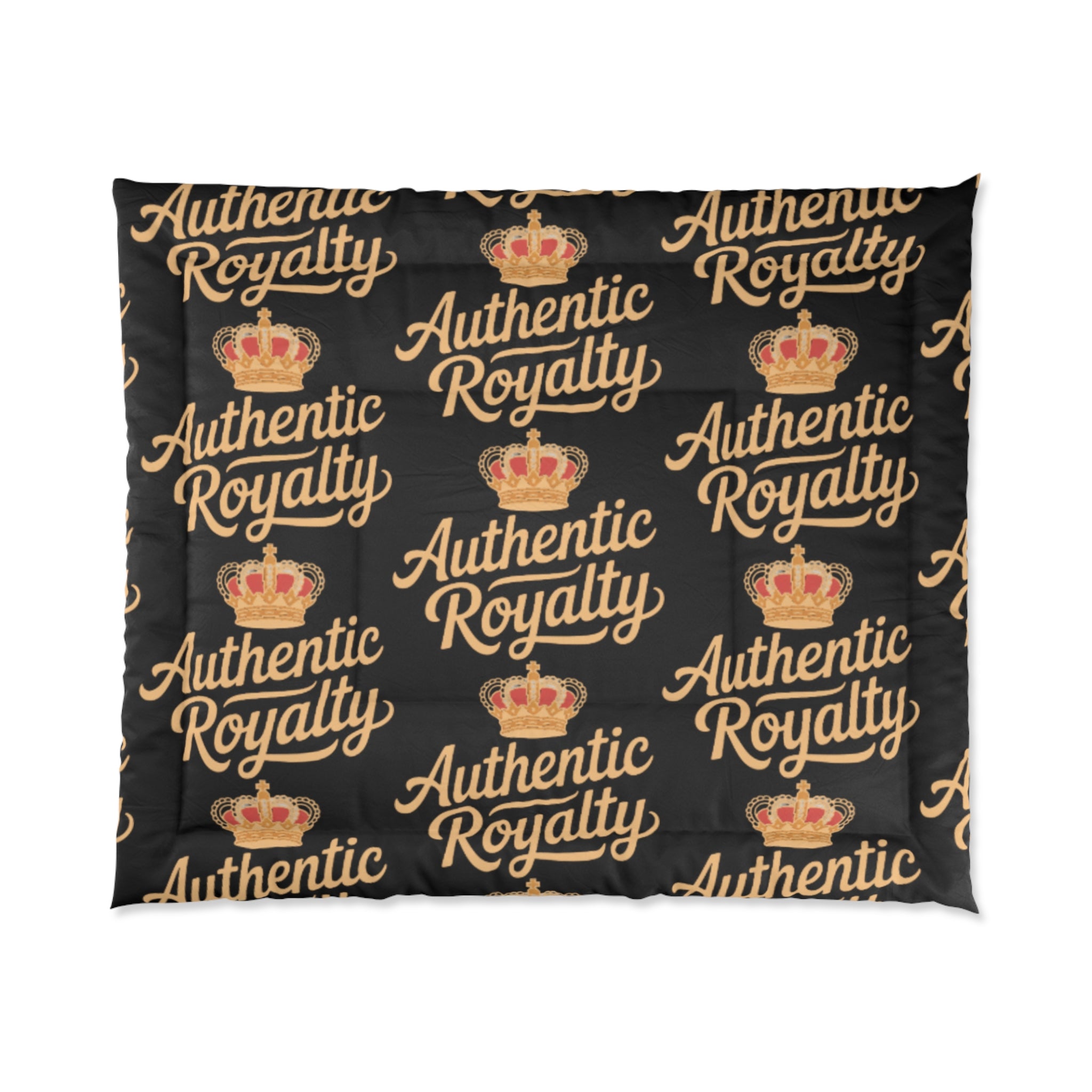 Authentic Royalty "Black & Gold Crown" Comforter