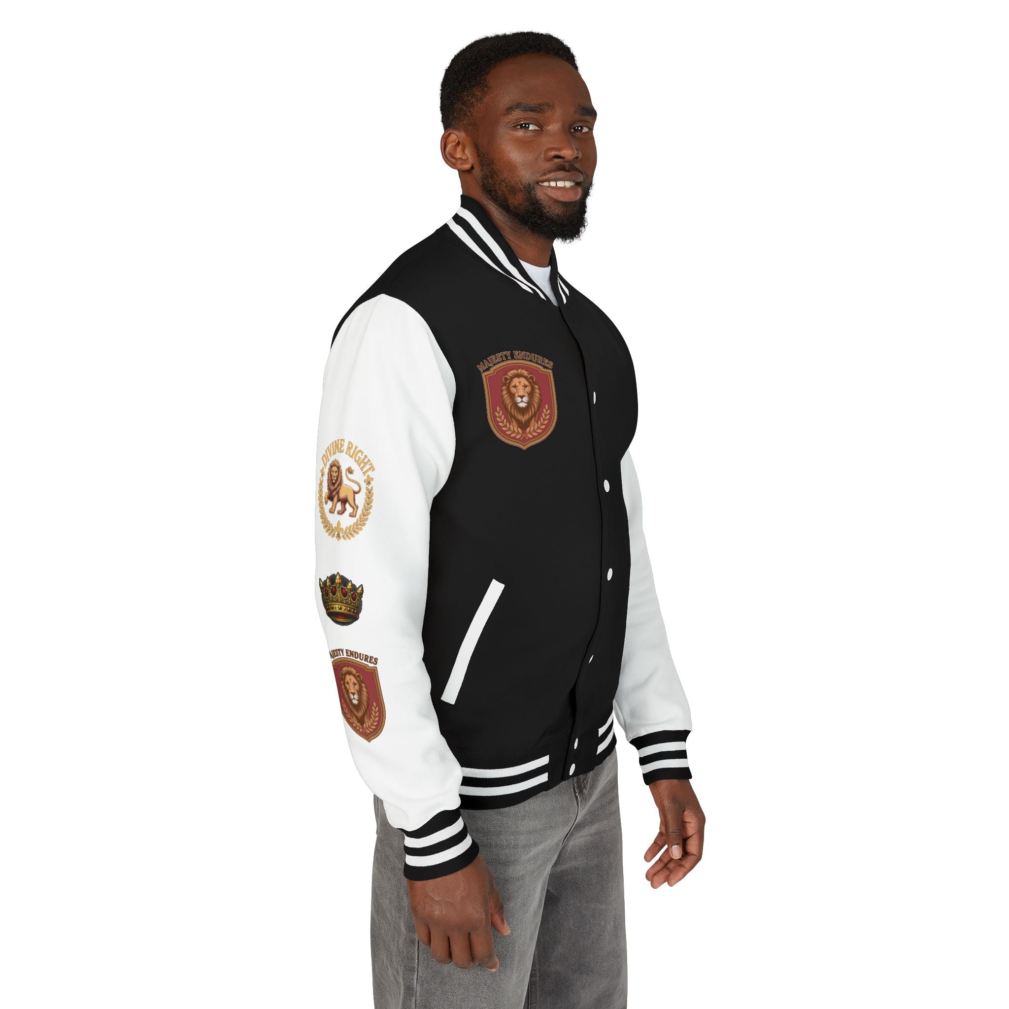 Authentic Royalty Men's "Crowned King" Letterman/Varsity Jacket
