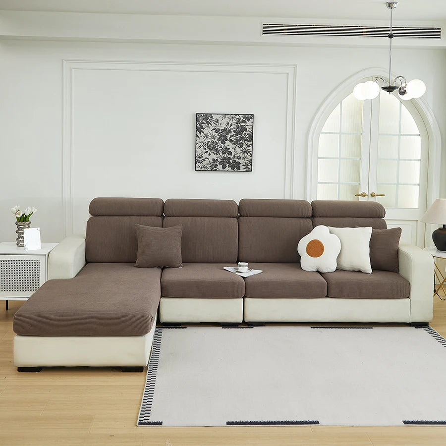 Four-season universal new solid color sofa hats jacquard all-inclusive sofa cushion covers non-slip breathable sofa hats wholesa