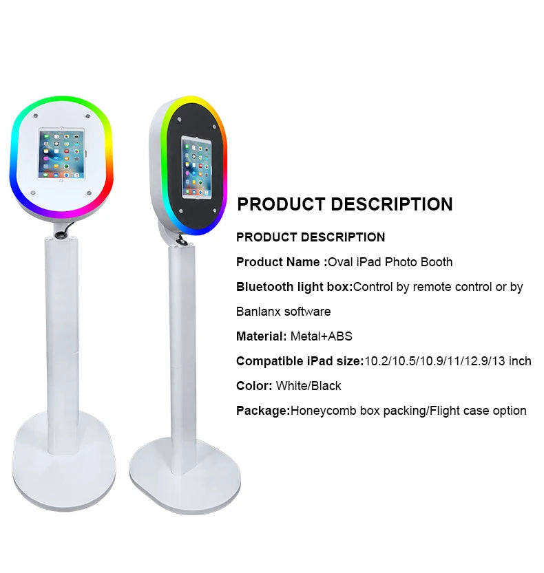 Party Supplies Light Weight Photo Booth Ipad for Wedding and Event Portable Selfie Photo Booth Machine With Bright Light