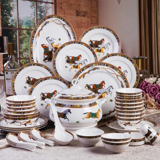 Cutlery Dinnerware Set Dinner Set Giveaways Contemporary Cup Kit Kitchenware Porcelain Tableware and Ceramics 2024 Jingdezhen