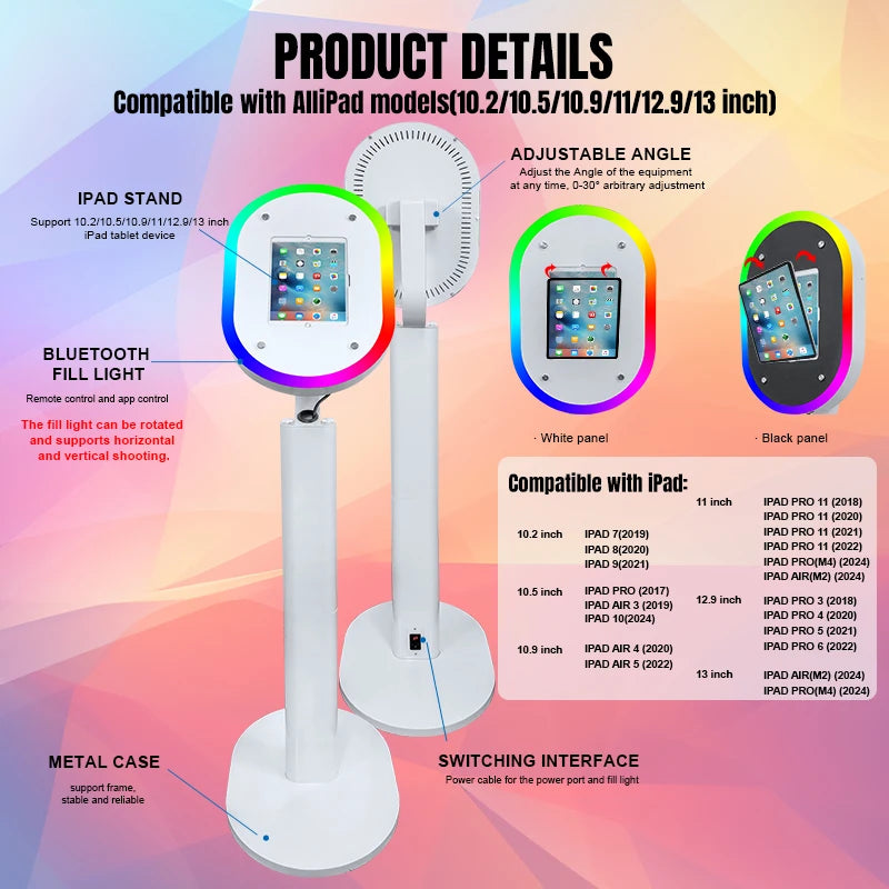 Party Supplies Photo Booth Shell Social Share Photobooth Machine Selfie Oval10.2 10.5 10.9 11 12.9 13Inch Ipad  Photo Booth