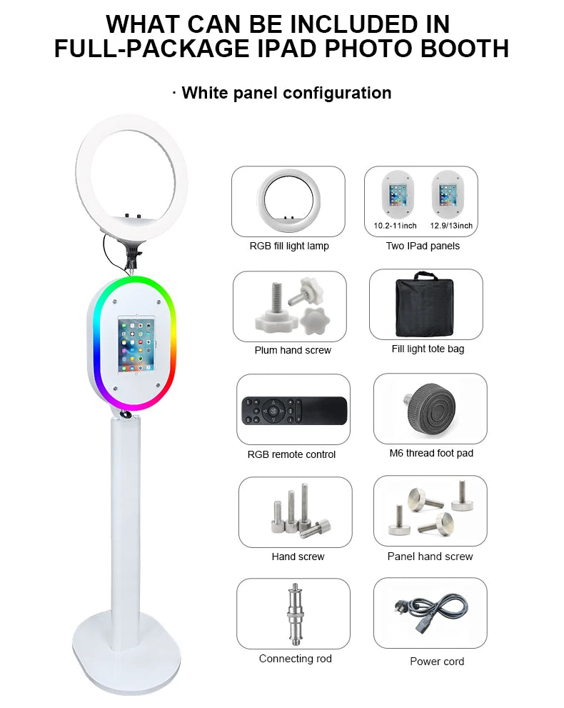Party Supplies Light Weight Photo Booth Ipad for Wedding and Event Portable Selfie Photo Booth Machine With Bright Light