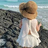2024 Girls Summer Clothing Sets Hollow Lace Suit Baby Casual Sleeveless T-shirt+Shorts Kids Clothing Sets Baby Clothes Outwear