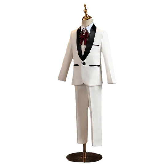 Fashion Wholesale Children Clothing Formal Boy's Suits White Kids Clothing Sets
