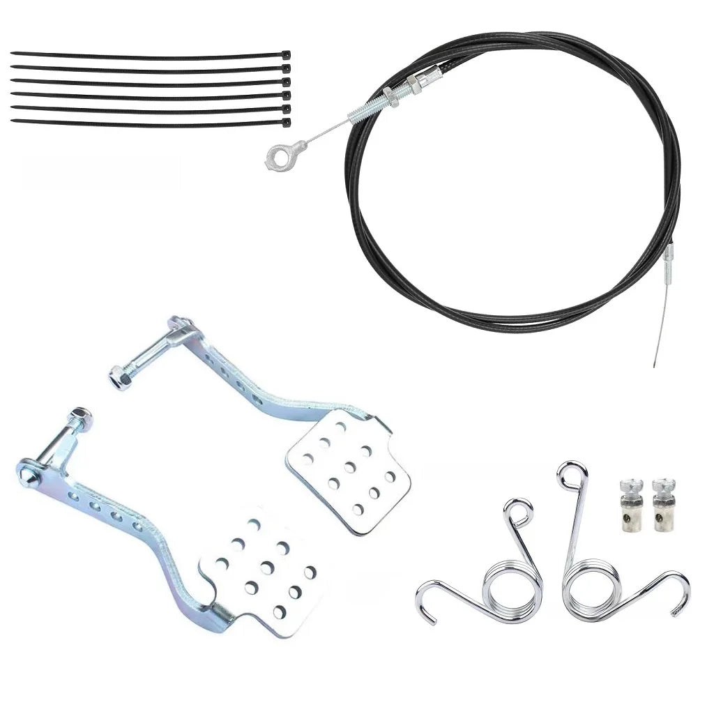 Go Kart Brake Throttle Pedals with 71 inch Go Kart Throttle Cable Kit for Go Kart Cart Predator 212cc 196cc 6.5hp 5.5hp Go Kart