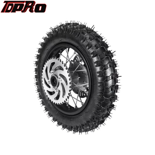 TDPRO 10" Rear Wheel 3.00-10 Rim Tire Tyre Disc Brake Wheel fo Dirt Pit Bike 50cc 70cc 90 Motorcycle