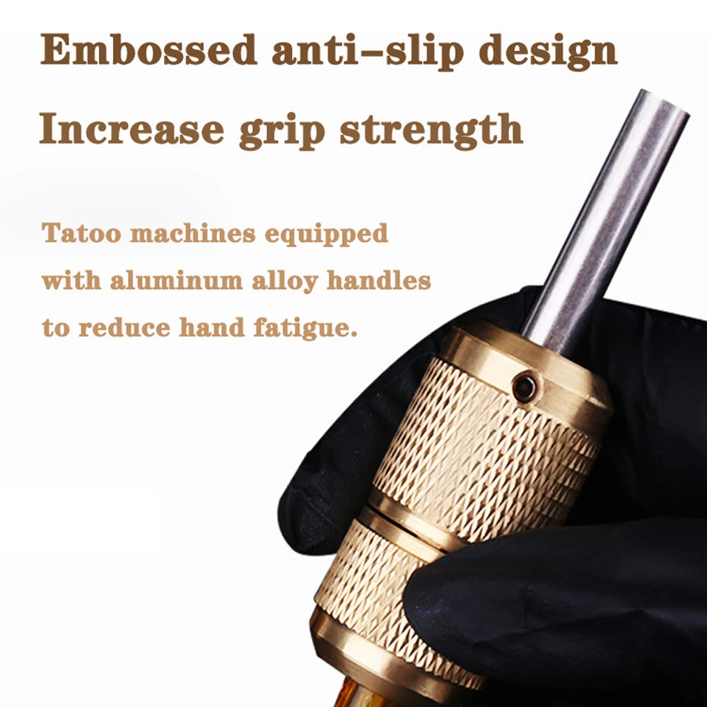 Rotary Tattoo Machine Tattoo Supplies Adjustable Stroke with Self-Locking Machine Handle Auto Lock 25mm Tattoo Grips